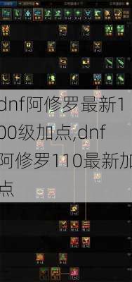 dnf阿修罗最新100级加点,dnf阿修罗110最新加点