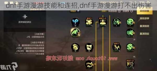 dnf手游漫游技能和连招,dnf手游漫游打不出伤害