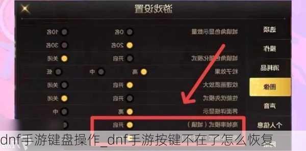 dnf手游键盘操作_dnf手游按键不在了怎么恢复