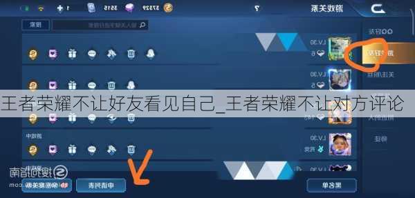 王者荣耀不让好友看见自己_王者荣耀不让对方评论
