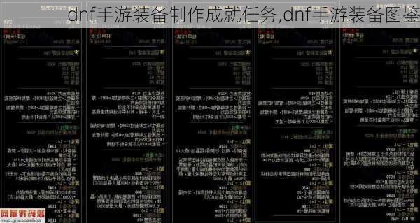 dnf手游装备制作成就任务,dnf手游装备图鉴