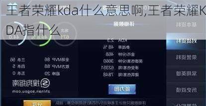 王者荣耀kda什么意思啊,王者荣耀KDA指什么