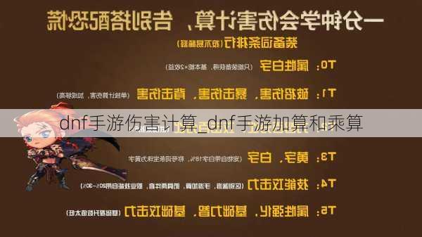 dnf手游伤害计算_dnf手游加算和乘算