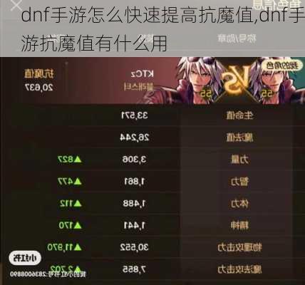 dnf手游怎么快速提高抗魔值,dnf手游抗魔值有什么用