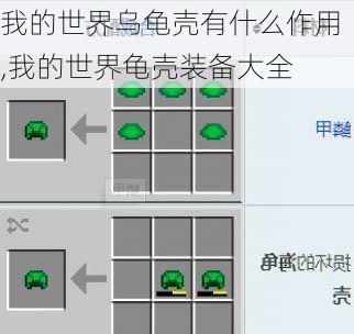 我的世界乌龟壳有什么作用,我的世界龟壳装备大全