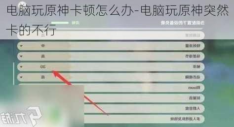 电脑玩原神卡顿怎么办-电脑玩原神突然卡的不行