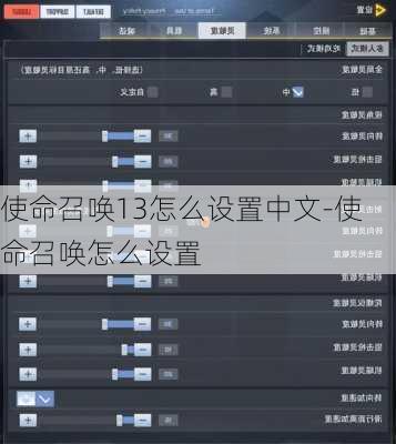 使命召唤13怎么设置中文-使命召唤怎么设置