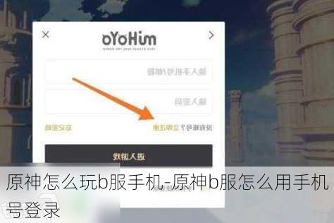 原神怎么玩b服手机-原神b服怎么用手机号登录