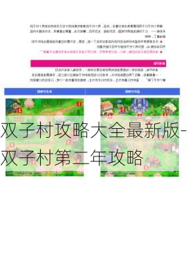 双子村攻略大全最新版-双子村第二年攻略