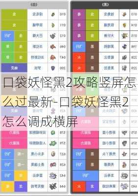 口袋妖怪黑2攻略竖屏怎么过最新-口袋妖怪黑2怎么调成横屏