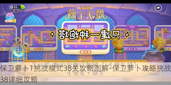 保卫萝卜1挑战模式38关攻略图解-保卫萝卜攻略挑战38详细攻略