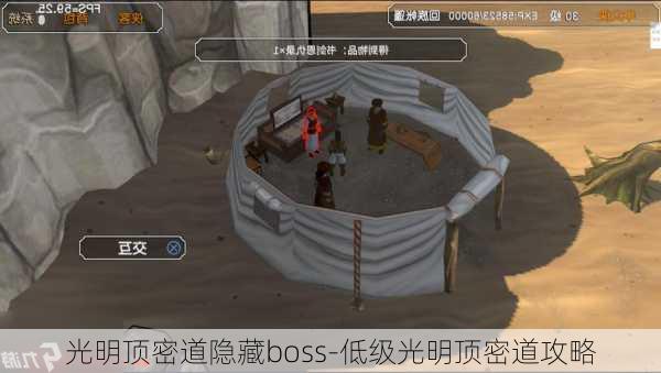 光明顶密道隐藏boss-低级光明顶密道攻略