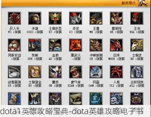 dota1英雄攻略宝典-dota英雄攻略电子书