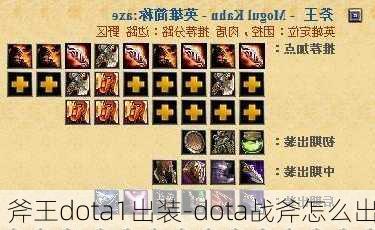 斧王dota1出装-dota战斧怎么出