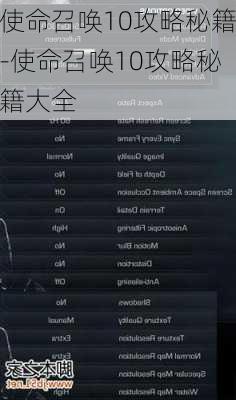 使命召唤10攻略秘籍-使命召唤10攻略秘籍大全