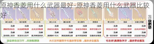 原神香菱用什么武器最好-原神香菱用什么武器比较好