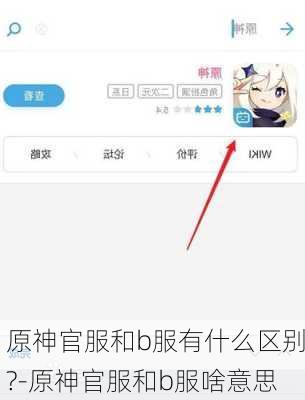 原神官服和b服有什么区别?-原神官服和b服啥意思